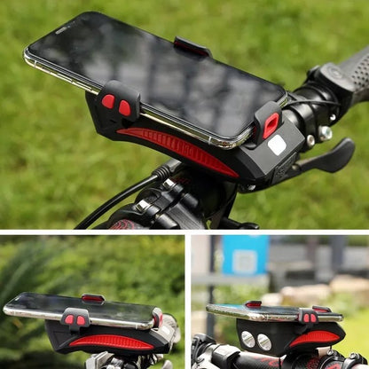 BiciOn 🚴‍♂️✨ Linterna de Bicicleta 4 en 1: Ilumina, Alerta, Sostén y Carga en Cada Viaje! 📢📱🔋 - [PROMOCIÓN DISPONIBLE SOLO HOY]