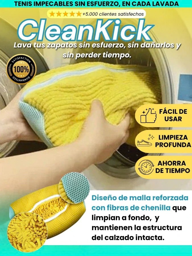 CleanKick – Bolsa Protectora para Lavar Zapatos sin Dañarlos