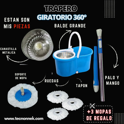 Trapeador Mágico 360° con Balde - Imagen 6